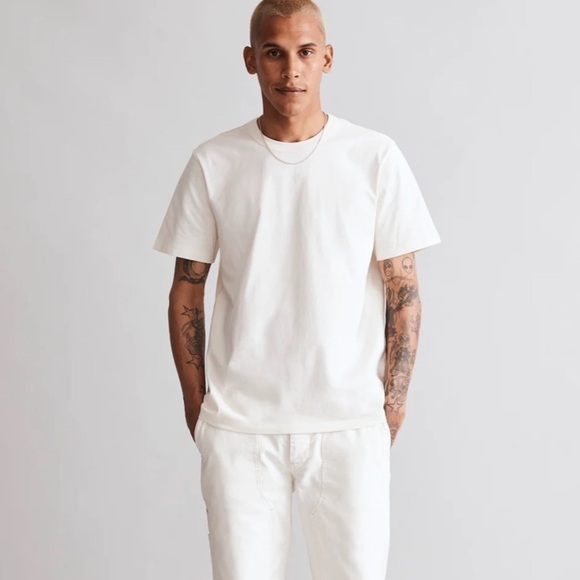 Madewell soft white Garment-Dyed Allday Crewneck Tee - Picture 1 of 5